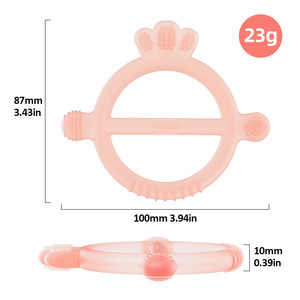 Anneau de dentition en silicone Meng Le, forme ronde, pour bébés de 0 à 24 mois - Product Image 3