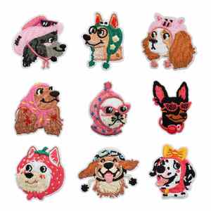 Oferta Especial: Parche Termoadhesivo Bordado de Perros de Pelo Rizado Realistas y Adorables para Ropa, Bolsos y Decoración de Productos para Mascotas - Product Image 1