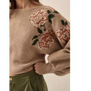 Maglione Primaverile/Autunnale <span class=keywords><strong>con</strong></span> <span class=keywords><strong>Scollo</strong></span> <span class=keywords><strong>a</strong></span> <span class=keywords><strong>Barca</strong></span>, Motivi Floreali, Maniche <span class=keywords><strong>a</strong></span> Lanterna in Mohair, Lavorato <span class=keywords><strong>a</strong></span> <span class=keywords><strong>Maglia</strong></span> per Donna - Product Image 6