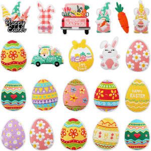 Parches Bordados Termoadhesivos de la <span class=keywords><strong>Serie</strong></span> Huevos de Pascua 2025, Parche de Duende - Product Image 1