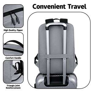 Пользовательский легкий рюкзак для ноутбука простой дизайн USB-ремешок для переноски водонепроницаемый повседневный бизнес-использование оптовая продажа с фабрики - Product Image 6