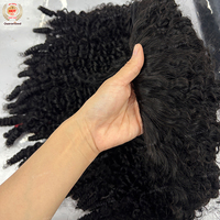 Perruque mi-tête bouclée crépue en cheveux humains, densité 250, avec cordon de serrage amélioré, sans couture, à porter 3 en 1 (sans colle, sans dentelle) pour femmes