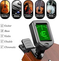 Lot de 5 Capodastres et Médiators Durables en Plastique avec Affichage Numérique pour Guitare Acoustique, Basse, Ukulélé, Violon - Vente en Gros