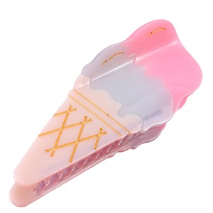 Pinces à cheveux personnalisées style INS, motif hamburger et crème glacée, pinces à cheveux originales en acétate pour filles - Product Image 5