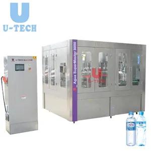 U Tech completely small business auto pure drinking water liquid small bottle mineral water filling machine water bottling line