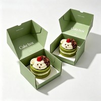 Boîte à gâteau jetable de qualité alimentaire en gros pour boulangerie et pâtisserie, emballage de gâteau à l'encre de soja