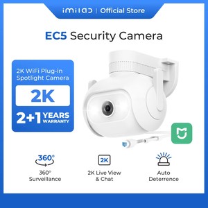 Imilab EC5กล้องรักษาความปลอดภัยแบบมีสาย, กล้องรักษาความปลอดภัยแบบมีปลั๊กอิน Wi-Fi ความละเอียด360ระดับ2K สำหรับใช้กลางแจ้ง IP66กันน้ำกล้องเก็บความทรงจำเสียงสองทาง - Product Image 2