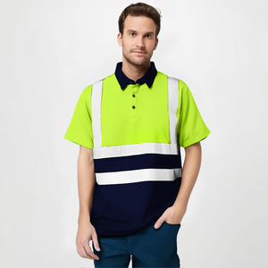 Polo réfléchissant à séchage rapide et absorbant la transpiration pour chantier, idéal pour les travailleurs des champs pétrolifères, des mines <span class=keywords><strong>de</strong></span> charbon et la sécurité routière nocturne - Product Image 2