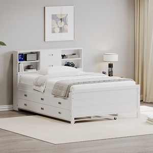 Lit de dortoir avec tiroirs de rangement et roulettes pour enfants et adolescents, pour une utilisation en chambre. - Product Image 3