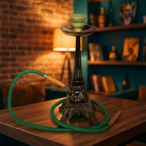 Cachimba Chaman India Eiffel Tower de Hierro y Vidrio Lacado con Colores Mezclados, Tipo Recto - Product Image 3