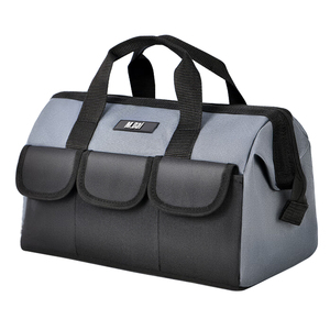 Large Capacity 150 lb Waterproof Zipper Organizer <b>Tool</b> <b>Bag</b> Adjustable Shoulder Strap Padded Handle Wide Mouth 6 Pockets - Product Image 4