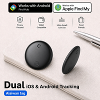 Traceur intelligent double système BLE anti-perte, avec batterie remplaçable, compatible Apple Find My et Google Find Hub