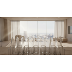 Portacandele cilindrici in vetro - Set da 3 pezzi - Product Image 2