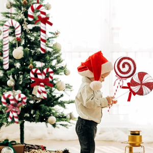 Xmas Party Decor Candy Mixed Sizes Large Lollipop Christmas Decorations Candy Christmas Ornaments for Christmas <b>Tree</b> Home Decor - Product Image 3