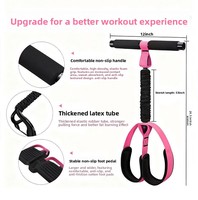 Glamflex Entraîneur de fitness intégré pour la maison, pédale de poussée, poulie, résistance réglable en latex, rangement compact, sans installation, confortable