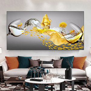 Sala da pranzo parete arte pittura decorativa <span class=keywords><strong>cucina</strong></span> decorazione <span class=keywords><strong>per</strong></span> la casa appesa pittura di vetro di vino stampa poster pittura murale - Product Image 1