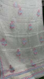 ชุดส่าหรีผ้าไหมออร์แกนซ่าผ้านิ่มทำมือสวยงามเสื้อผ้าอินเดีย & ปากีสถาน - Product Image 2