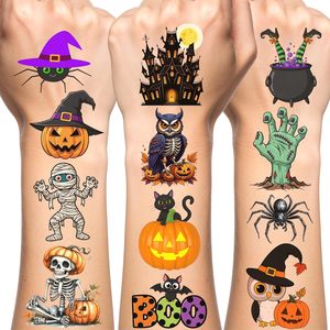 Festa di Halloween favorisce tatuaggi temporanei scheletro pipistrello decorazioni Festive accessori adesivi - Product Image 2
