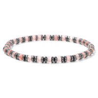 Gelang Batu Roda 2*4mm Trendi, Batu Alam Sederhana Serbaguna dengan Tali Elastis untuk Hadiah