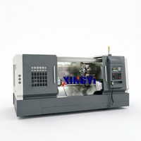 Tour CNC à lit incliné haute vitesse TCK63 pour centre de tournage de précision des métaux avec commande industrielle Siemens pour l'usinage des métaux