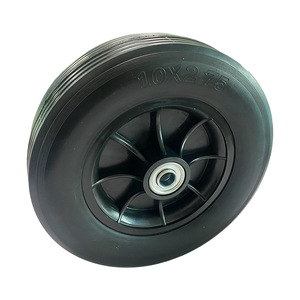 Rueda de goma sólida New Temple 10x2.75, rueda giratoria industrial fija para Go Kart y uso industrial - Product Image 4