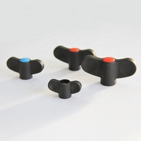 Bouton de serrage en nylon à poignée papillon, vis et écrou, vis profilée, ailettes en caoutchouc, pour applications extérieures contemporaines