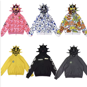 Xu Hướng Chất Lượng Hàng Đầu 100% Cotton Glo Gang Zip up Hoodies Áo Nỉ Thời Trang Đường Phố Bộ Đồ Thể Thao Nặng Glo Gang Hoodie Cho Nam Giới - Product Image 1