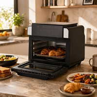 Friteuse à air numérique électrique grande capacité 15L 1800W, four sans huile avec contrôle de minuterie 90 min pour la cuisine domestique
