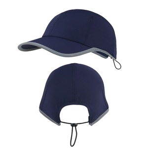 Custom Logo Quick Dry Reflective Brim Performance Race <b>Hat</b> Unstructured <b>Sun</b> Protection Sport Baseball Cap for Womens and <b>Mens</b> - Product Image 2