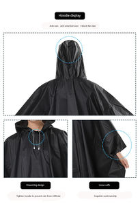 2023 vendita calda EVA Friendly adulto con cappuccio spesso Eco Friendly riutilizzabile bicicletta pioggia Poncho cappotto per donna uomo - Product Image 5