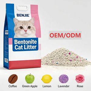 Litière pour chat en bentonite 100% naturelle, de qualité supérieure, écologique, certifiée ISO9001, sans poussière, anti-odeurs, forte absorption, agglomération forte - Product Image 1