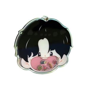 Холо изготовленный на заказ шейкер акриловый Карабин брелок с УФ-и цифровой печатью изготовлен из прочного пластика и цинкового сплава - Product Image 1