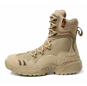 Promoción de Stock TSB11-2: Botas Tácticas Transpirables de Corte Alto para Verano, Zapatos de Entrenamiento de Corte Bajo, Botas de Gamuza Negras y Caqui para Desierto - Product Image 5