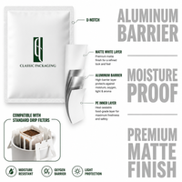 Sachets de café filtre personnalisés, emballage de café en sachet, filtre à café anti-humidité, emballage de café sur mesure