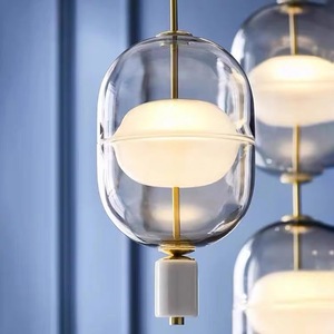 Lámpara de Araña de Vidrio de Diseño Nórdico Creativo para Restaurante, Iluminación Posmoderna para Vestíbulo, Barra, Escalera, Accesorios de Iluminación para Habitación - Product Image 3