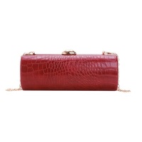 Tas Clutch Malam Mewah Kulit PU Vegan Wanita Pola Buaya Kasual Pesta Pernikahan Tali Rantai Bahu Tahan Air