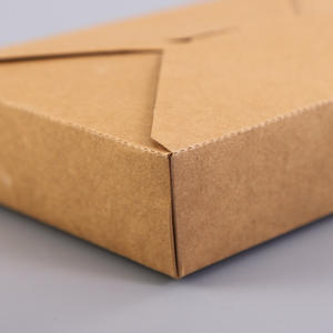 Impression de logo personnalisée d'usine Boîte d'emballage alimentaire à emporter en papier kraft jetable - Product Image 4