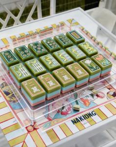 Tuiles de <span class=keywords><strong>Mahjong</strong></span> Américaines en Acrylique Rose Premium Style Luxe pour 4 Joueurs – Divertissement - Product Image 3