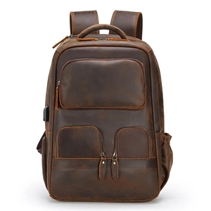 <span class=keywords><strong>Sac</strong></span> à dos en cuir <span class=keywords><strong>de</strong></span> grande qualité pour homme <span class=keywords><strong>Sac</strong></span> <span class=keywords><strong>de</strong></span> <span class=keywords><strong>voyage</strong></span> d'extérieur pour homme avec connexion USB <span class=keywords><strong>Sac</strong></span> à dos en cuir Crazy Horse - Product Image 1