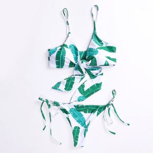 ชุดว่ายน้ำวันพีซผู้หญิงแบบสั่งทำ OEM ลายสก็อตตัดต่อผ้า แต่งเชือกผูกคอทรงสามเหลี่ยม ผูกข้าง ชุดบิกินี่แบบผูกเชือกด้านหน้า พร้อมโลโก้ ชุดชายหาด - Product Image 1