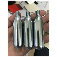 Cartouches de CO2 filetées en acier pour gonfleurs de pneus de vélo 16g 20g 24g 25g 33g 38g 3/8-24UNF Recharge Bouteille de gaz haute pureté pour VTT
