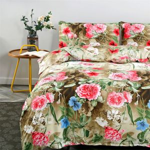 Sábana de cama personalizada, funda de edredón, colcha ajustada, juego de cama, funda de edredón de microfibra con flores botánicas - Product Image 4