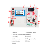 Zhiwei Probador de Resistencia de Bobinado de CC Portátil Electrónico 10A ZW8110 con Impresora Micro USB para Pruebas de Motores y Transformadores