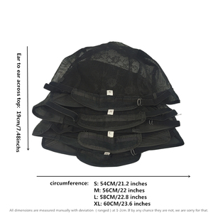 Mũ lưới thoáng khí, có thể điều chỉnh, dành cho làm tóc giả, với dây đeo có thể điều chỉnh - Product Image 3