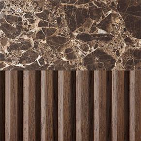 Brown Oak/ Brown Emperador Marble