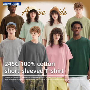 Camisetas de Hombre 100% Algodón al por Mayor, 245 g/m², Impresión de Logotipo Personalizado, Tallas Grandes, Proveedor de Camisetas Lisas al por Mayor en Stock - Product Image 3