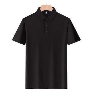 Camiseta Polo para Hombre, Manga Corta, Color Sólido, Poliéster, Tela de Seda de Hielo, Ropa de Trabajo, Uniforme de Verano, Personalizable con Impresión de Logotipo - Product Image 4