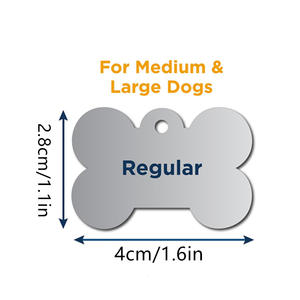 Tag Id hewan peliharaan baja tahan karat bersisi ganda Laser terukir Tag anjing liontin anjing nama hewan peliharaan Tag ID - Product Image 6