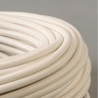 Câble tressé rond vintage 2/3*0.75, fil de cuivre textile décoratif pour accessoires d'éclairage