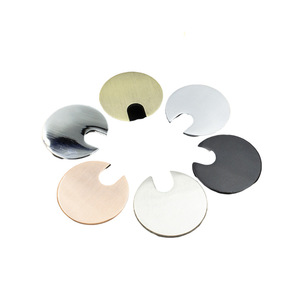 Round Cable Hole Cover Dustproof Decorative Ring Minimalist Style <b>Brushed</b> Finish Standing Type 652622 - Product Image 2